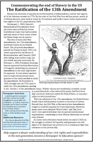 End of Slavery in the U.S. 12/6 