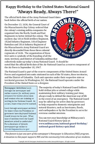 Birthday of the US National Guard
