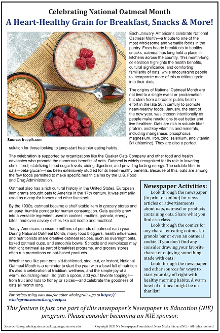 National Oatmeal Month