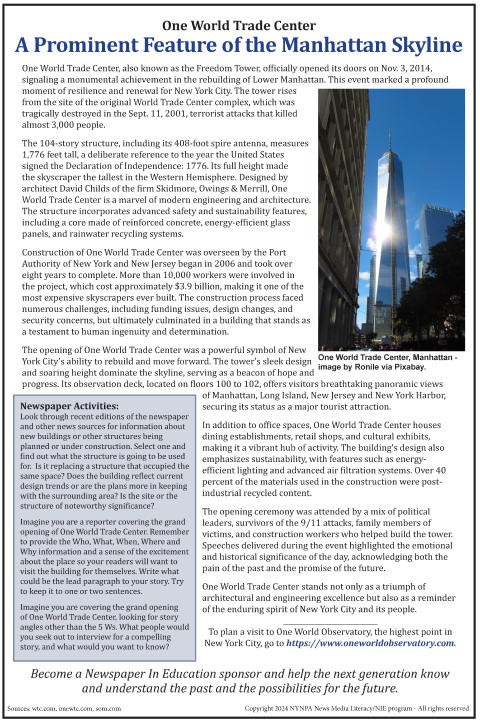 One World Trade Center Reopens to Public 11/3/2014