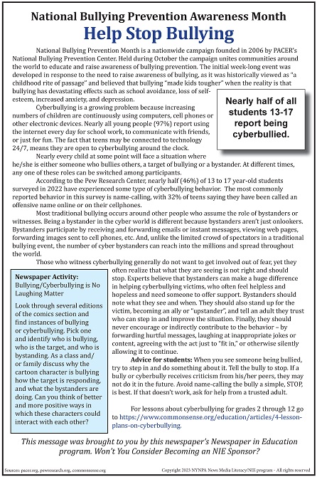 National Bullying Prevention Month