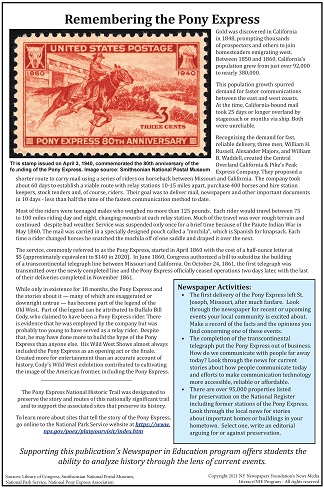 The End of the Pony Express - 10/26