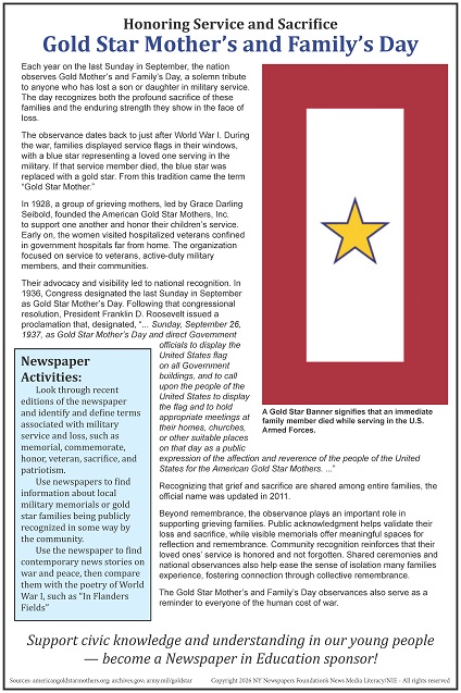 Gold Star Mother's and Family's Day